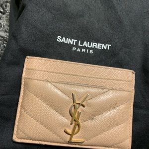 Saint Laurent Authentic Nude/Gold Cardholder